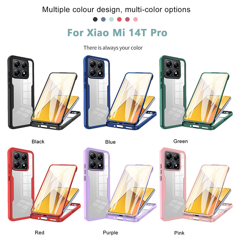360 Full Body Cover Screen Protector Clear Case All-Inclusive TPU PC Rugged For POCO X6 X7 M7 Pro C71 Redmi K80 A5 Note 15 Ultra 14 13 12 12C 13C Xiao