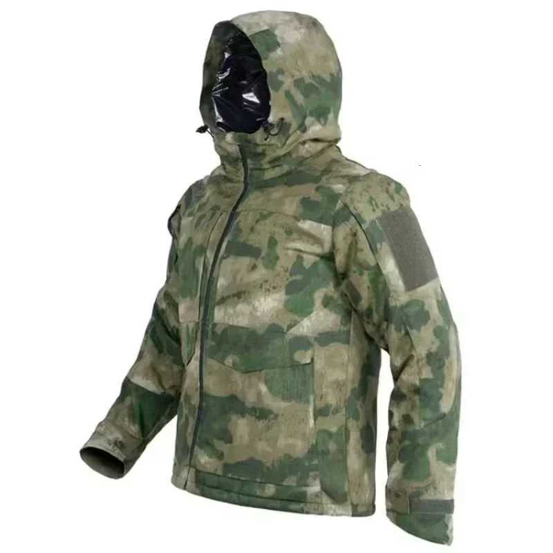 65 Tactical Camouflage Cotton Jacket Mens Winter Outdoor Coldproof Jacket Windbreaker Heat Reflective Cotton Jacket W250711