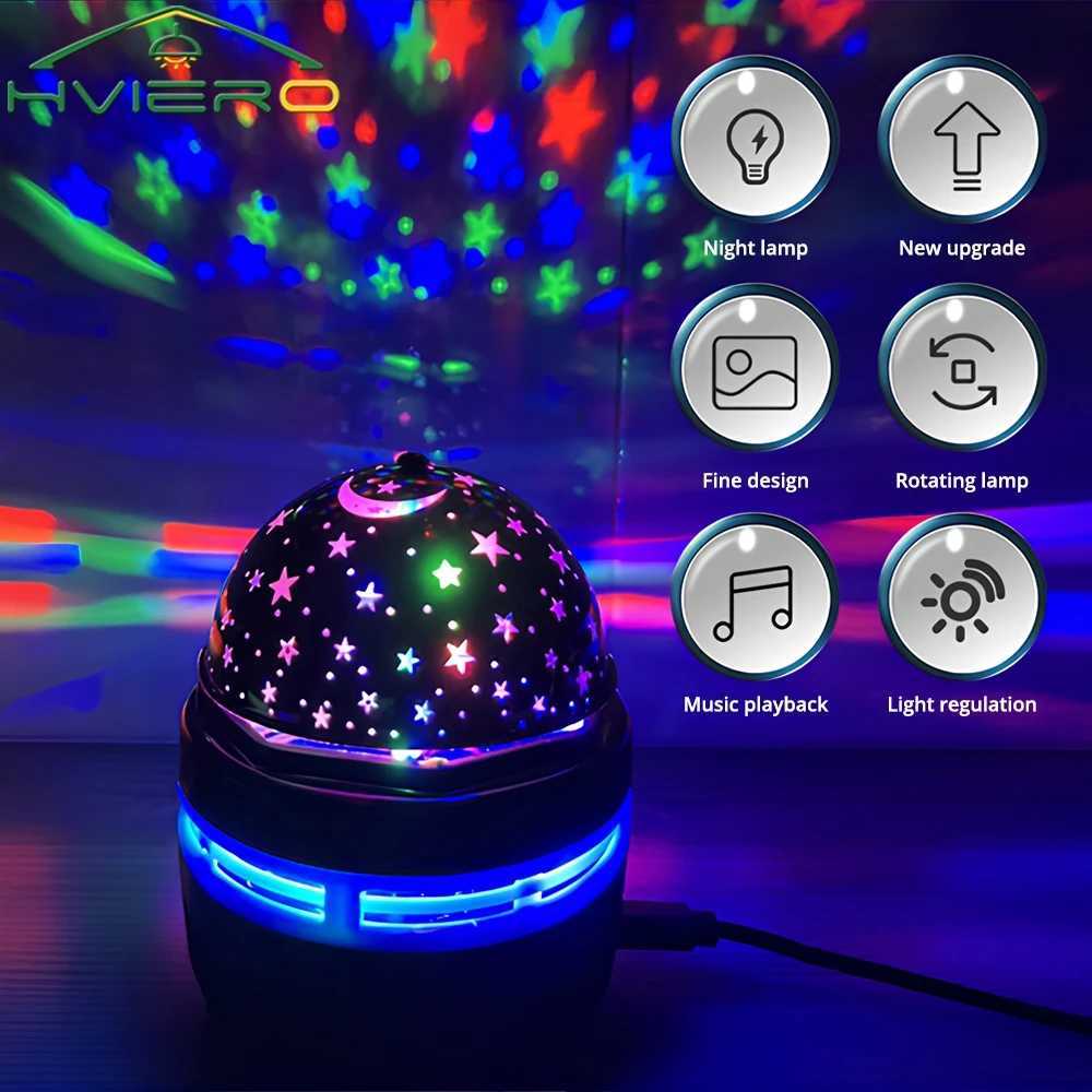 Starry Night Light Projector USB Table Lamps Gaming Room Home Theater Ceiling Wedding Decoration Halloween Rotates AutomaticallyXJ250710