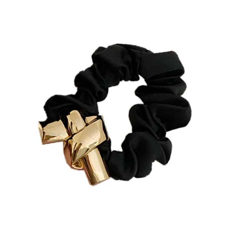 South Korea ins minimalist alloy irregular niche knotting fashion essence hair tie hair ring head tie low ponytail hair tie Y250711