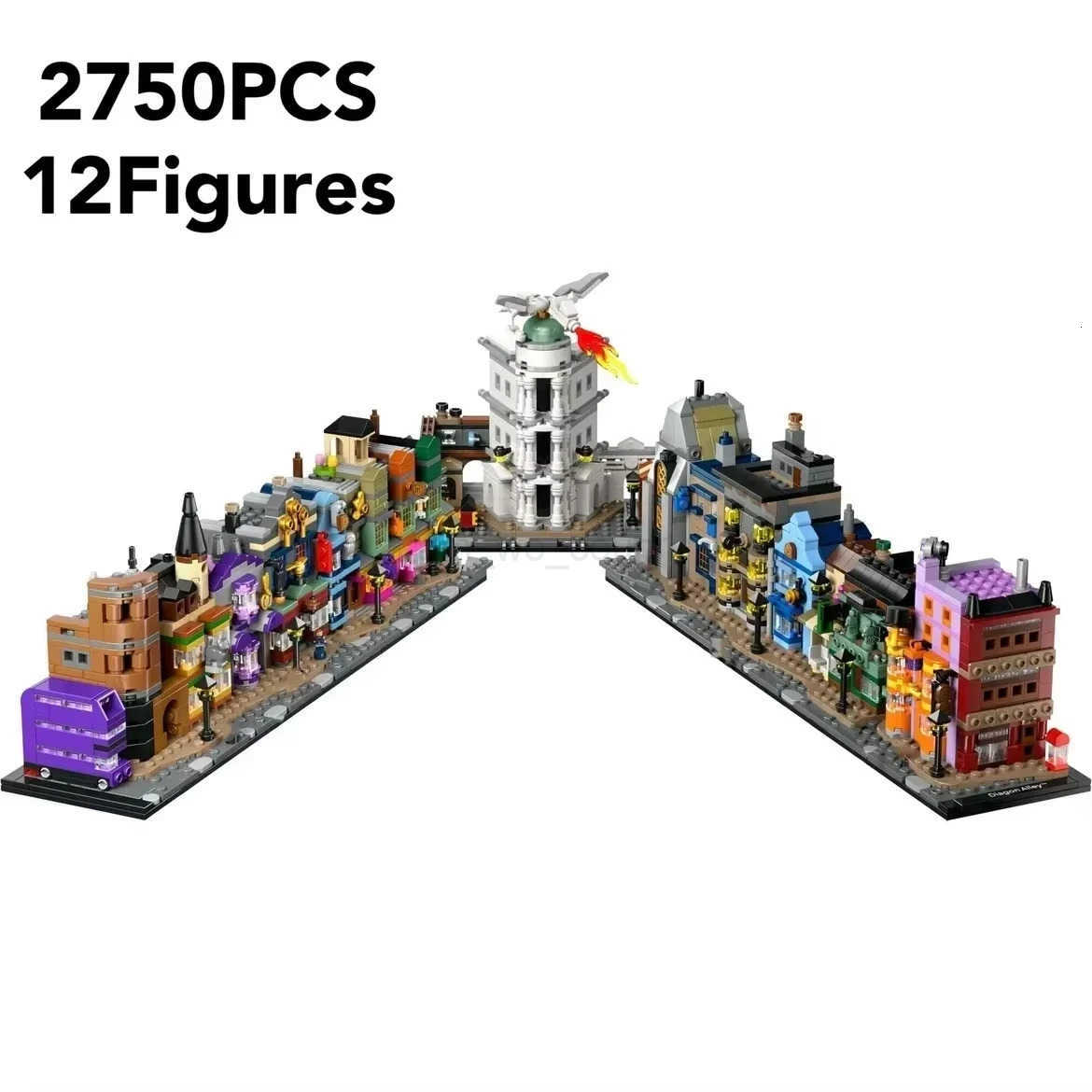 New style alley corner shop building blocks street view construction field creative brick toys for children and adults holiday birthday g M250711