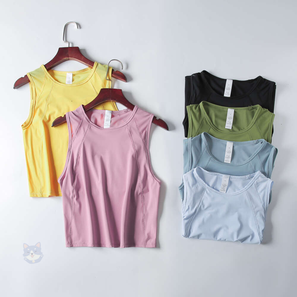 LLLM Women Summer Sculpt Top Loose Fit Workout Crop Tank Gym Wear Sleeveless Back Hollow Out Sportswear Running Sport Shirt Buttery Soft 084 bbc