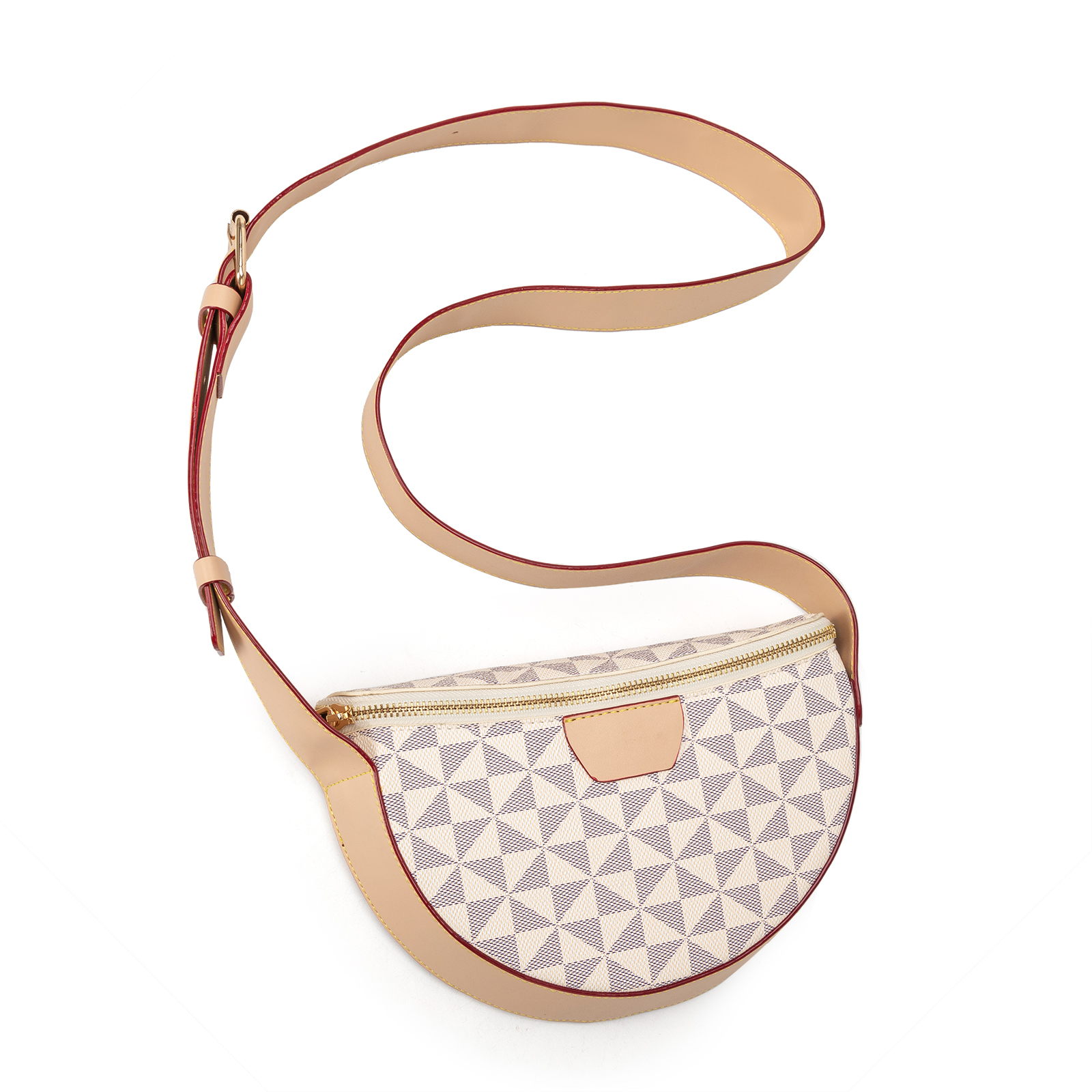 Lacel Urwebin 2026 new casual and fashionable waist bag printed wide shoulder strap coin purse simple and trendy saddle bag for women