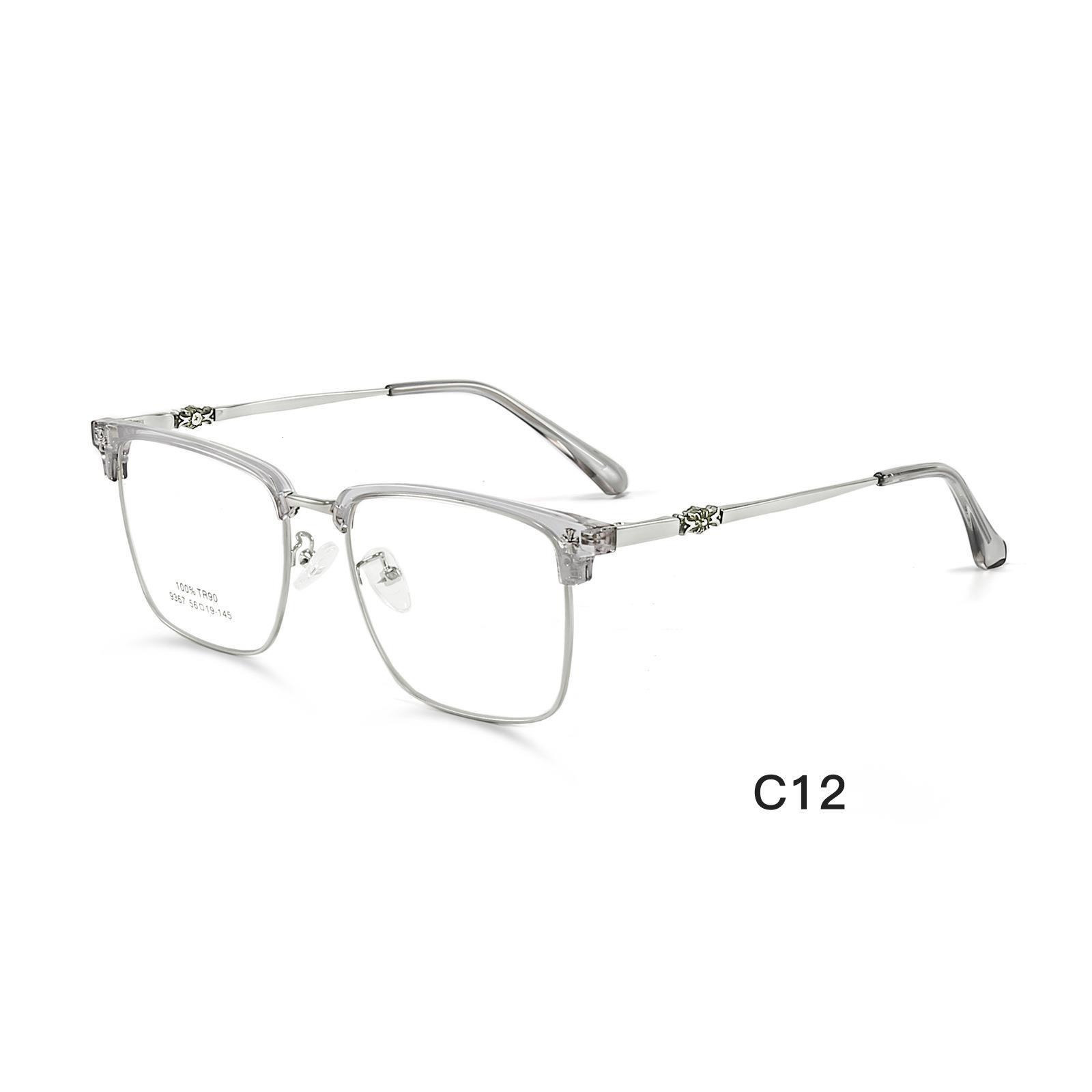 Men Classic Chrome Style Hearts Reading Glasses Anti Blue Light Myopia Glasses Pochromic Prescription Optical Eyewear250711