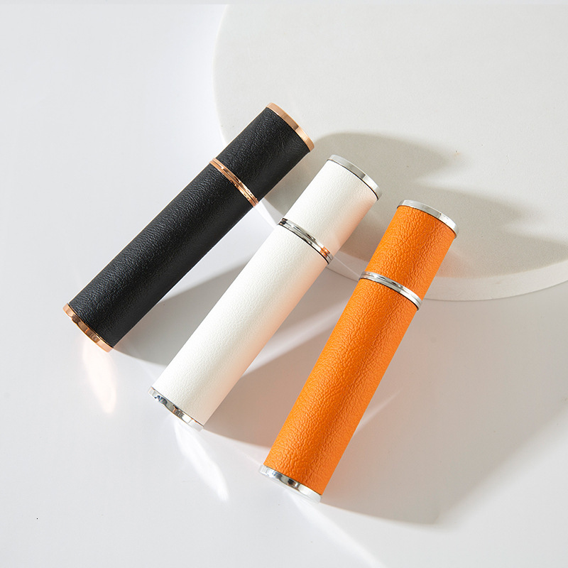 12ML Leather Perfume Portable Sample Oral Press Dispensing Empty Liquid Spray Bottle