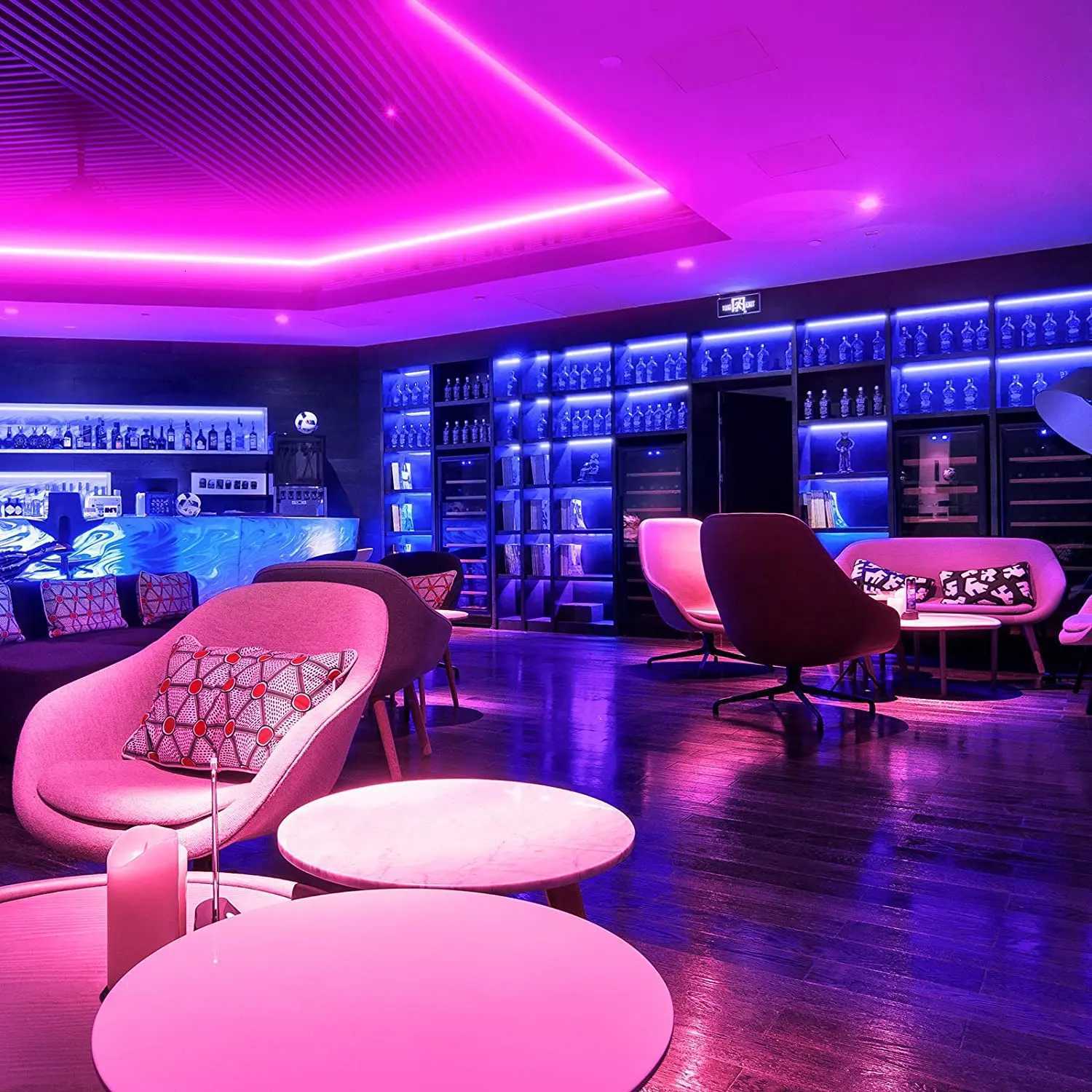 3.28FT-98FT LED Strip Lights RGB 5050 Infrared 44 Key Controller Sync Color Changing Luminous LED String for Garden Home Decor XJ250710