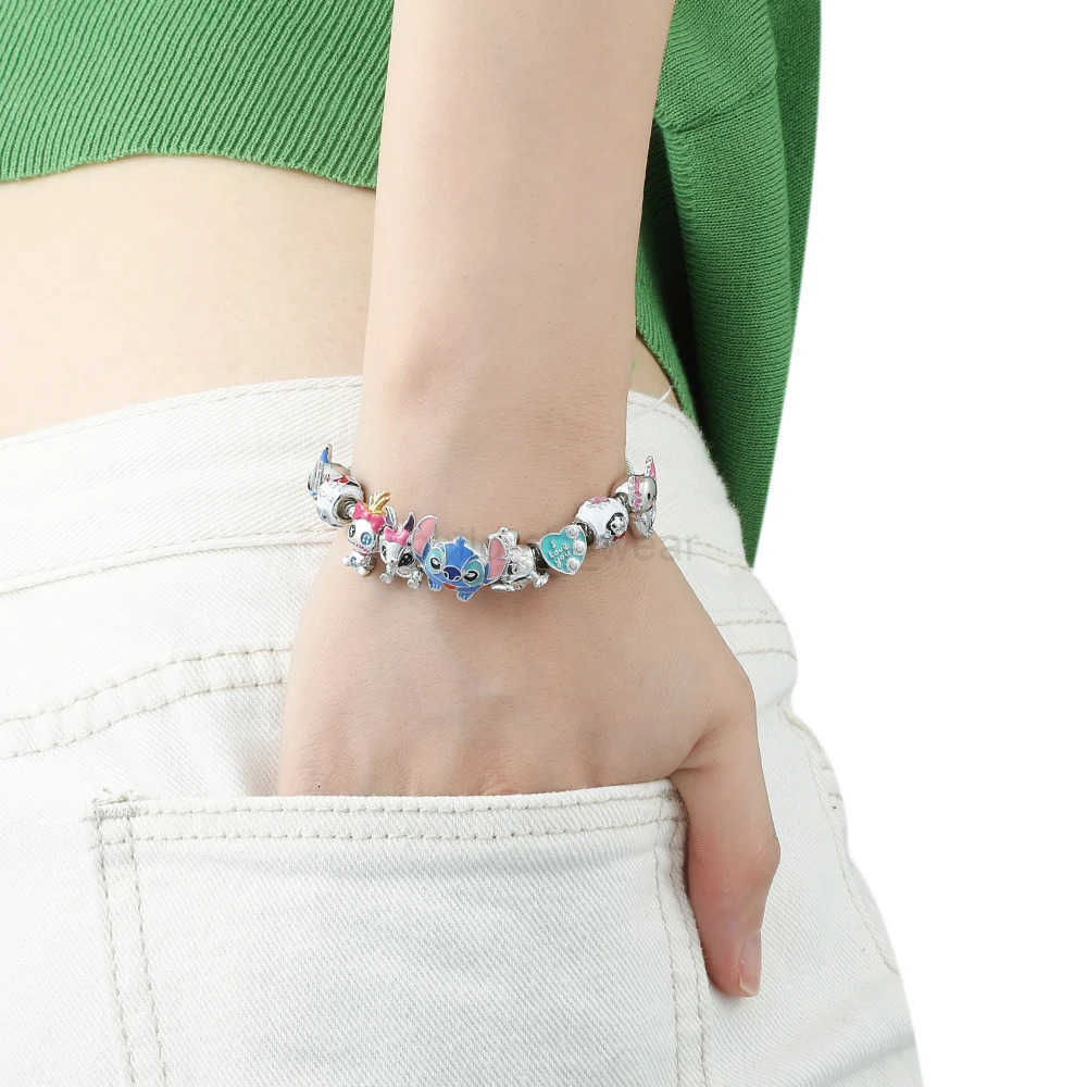 Disney Charms Crystal Beads Bracelet Marvel Superhero Pendant Bangle Star Wars Bracelet Women Jewelry Accessories for Fans Gifts W20250711