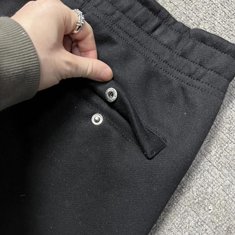 Men's Hoodies High Street Trendy Drama Call Hooded Sweatshirt Casual Embroidery Logo Quality Big Pocket Loose Fleece