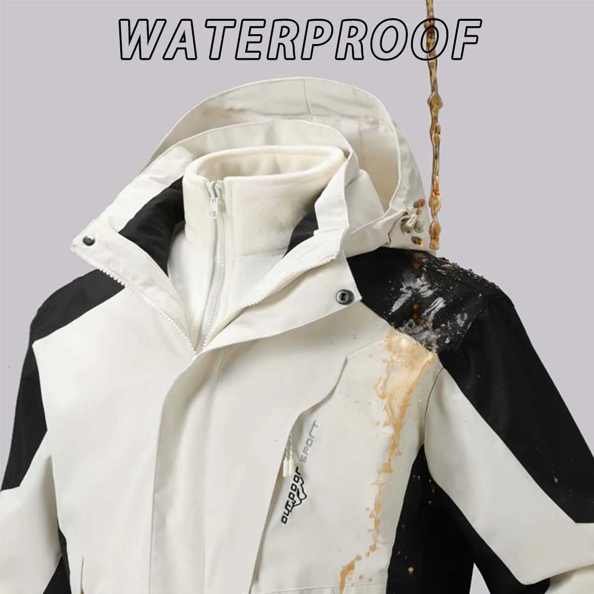 New Winter Mens 3 In Thick Hiking Jacket Women Fleece Coats Anti-Fouling Waterproof Coat Outdoor Warm Jacket Windproof Jackets W250711