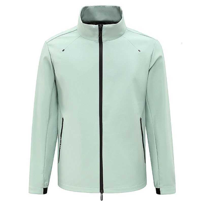 2024 Casual Soft Shell Jacket Mens Sports Outdoor Solid Color Anti-Stain Windbreaker Autumn Womens Camping Travel Rainproof Coat W250711