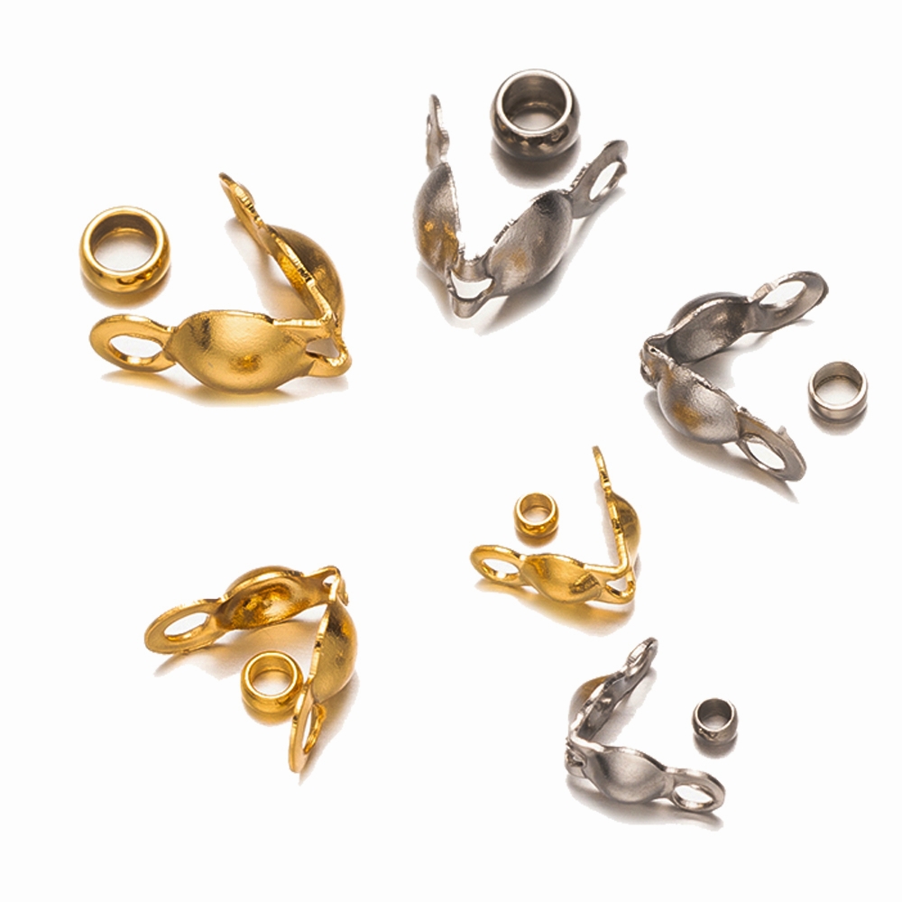 50 Set In Acciaio Inossidabile Crimpa Per Tallone Coperture Per Talloni Per Tal…