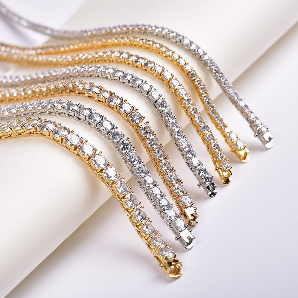 Zircon Tennis Chain Jewelry for Women Hip Hop Men's Accessories Necklace TennsChain