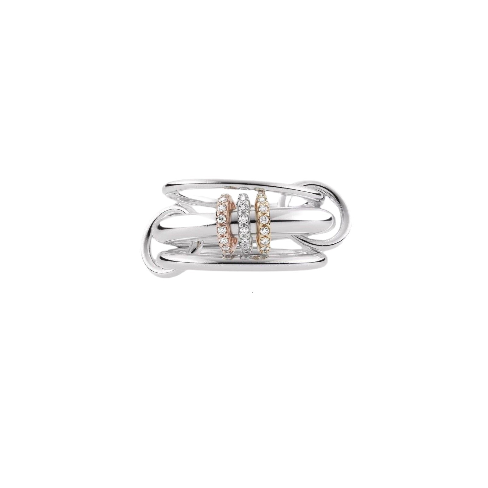 luxury jewelry designer jewelry Cross-Border Hot-Selling Light Luxury High-Grade Copper Inlaid Zircon Multi-Color Surround Ring Creative Personality T