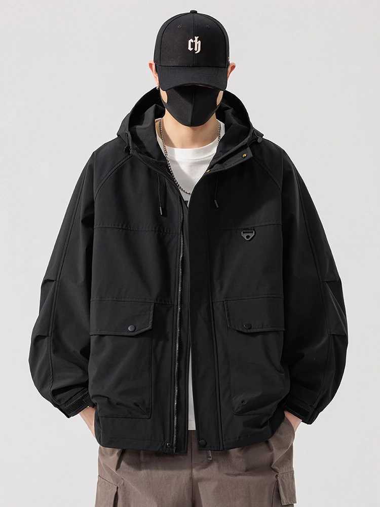 Spring Mens Jacket Hooded Windbreakers 8XL 7XL 6XL Plus Size Korean Fashion Loose Coat Windproof Casual Jackets for Men W250711