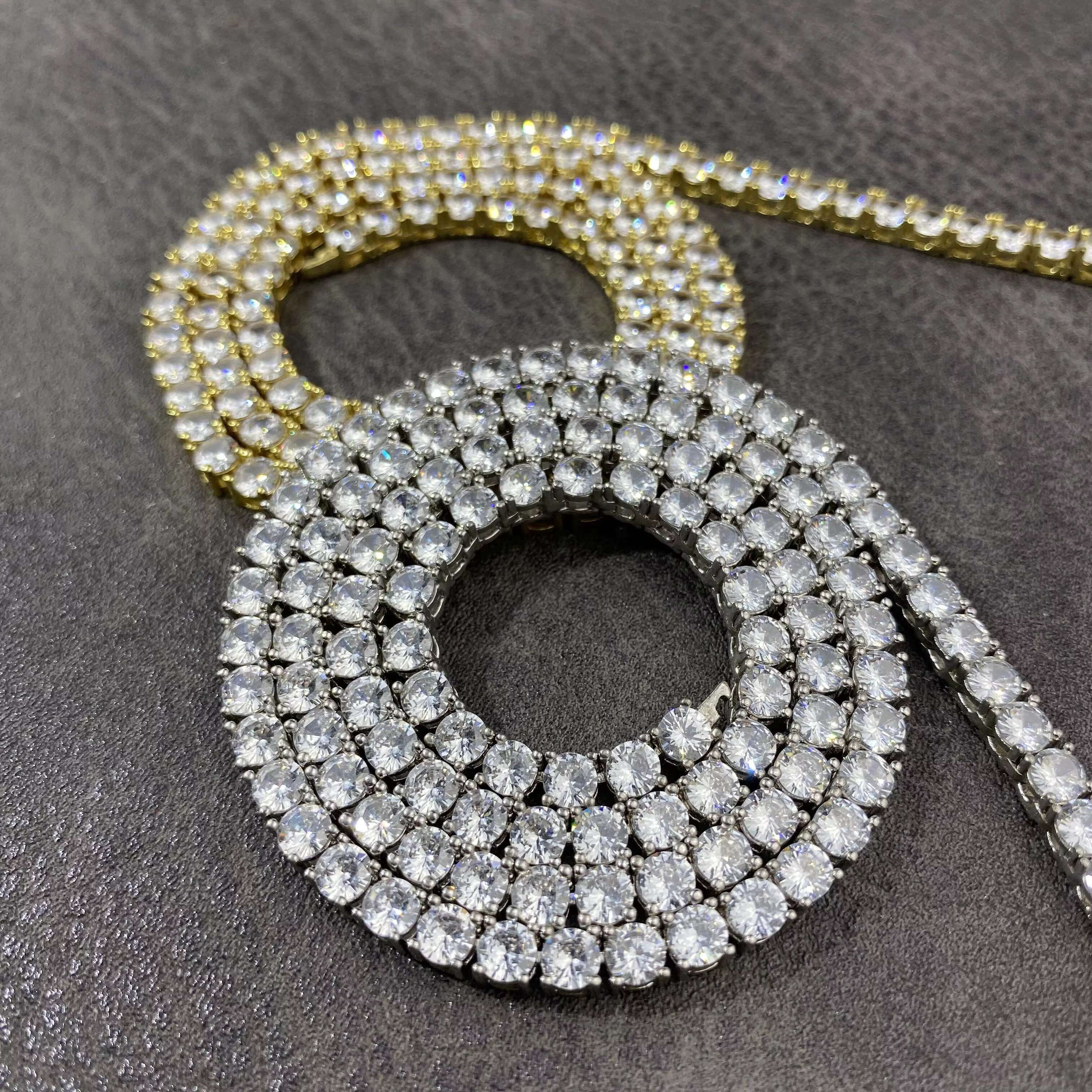 Chic Ice Hip Hop Themed 5Mm Sterling Silver & Rhodium Finish Fashionable Statement Piece