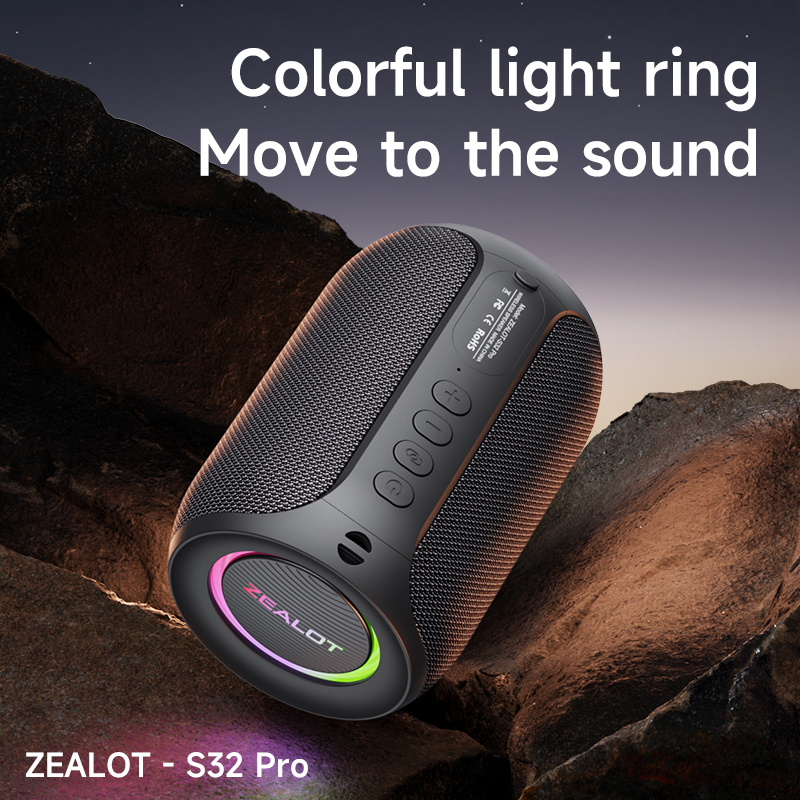 S32pro Portable Speaker USB Player Waterproof Colorful Led Light Wireless Speakers