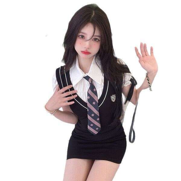 College Fake Two-Piece For Women Winter New Pure Desire Style Mid-Length Slim Fit Bodycon Dress B5