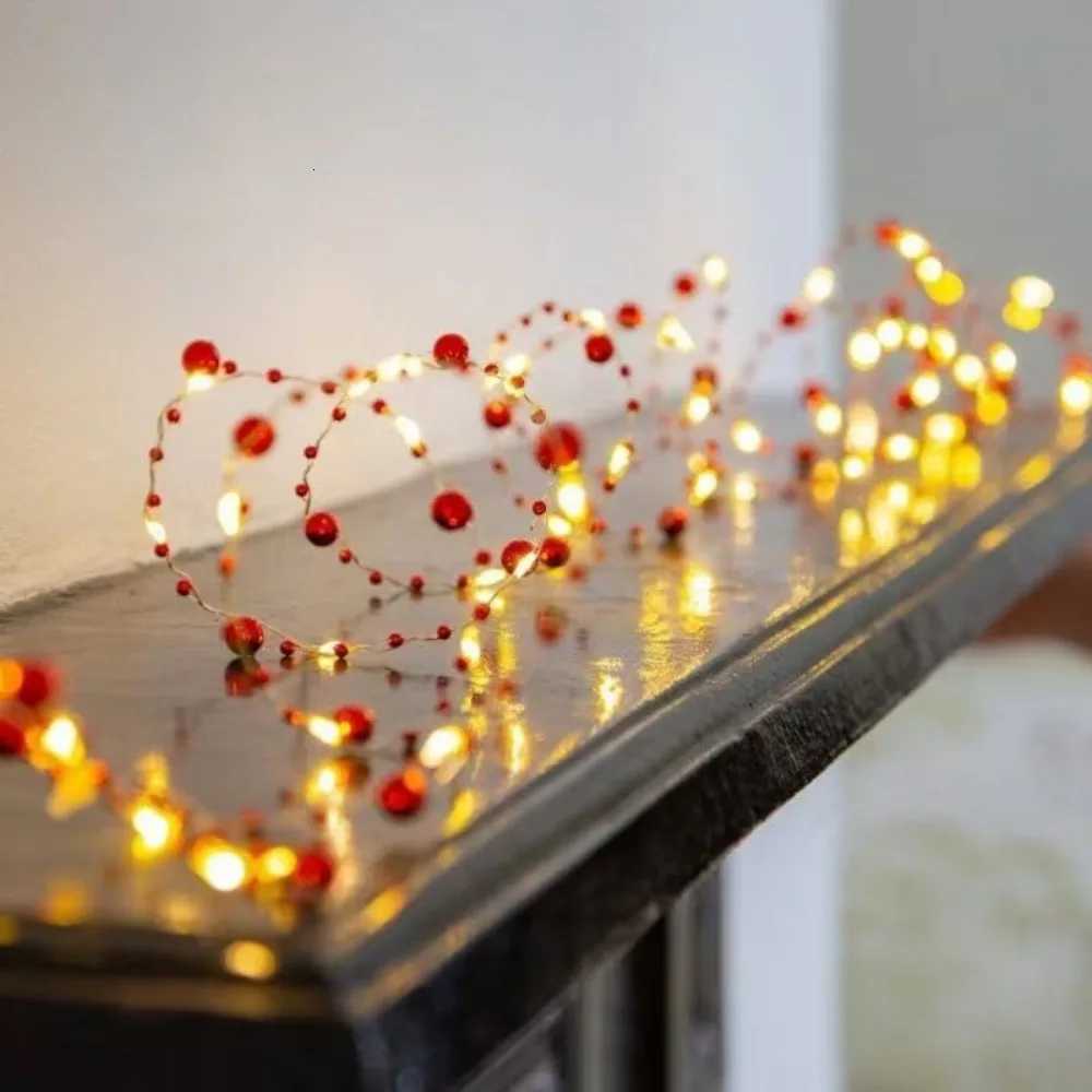 2M 5M Battery Powered LED Pearl Copper Wire String Lights Garland Home DIY Fairy Lamps for Wedding Party Holiday Decor XJ250710