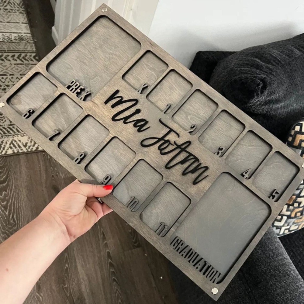 Wooden Wall-Mounted Handmade School Photo Pre-k-12 Graduation Picture Frame H260306