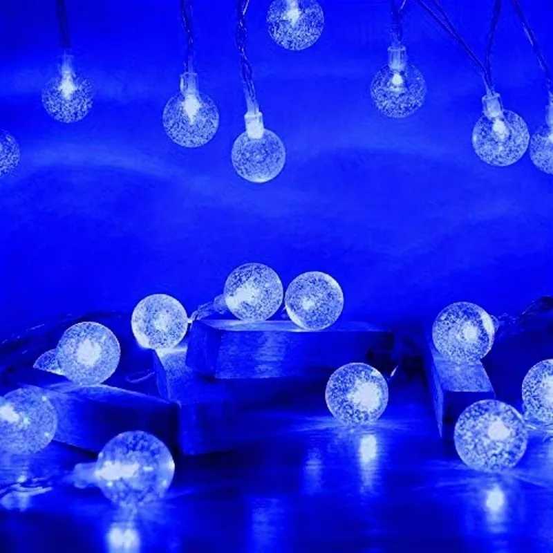 10/20/40LED USB/Battery Operated Ball String Lights Outdoor LED Crystal Globe Lights Waterproof Festoon Fairy Light for Garden XJ250710