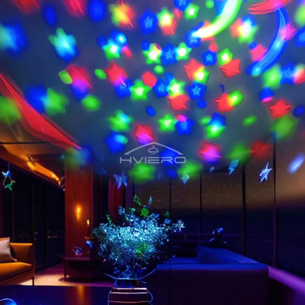 Starry Night Light Projector USB Table Lamps Gaming Room Home Theater Ceiling Wedding Decoration Halloween Rotates AutomaticallyXJ250710