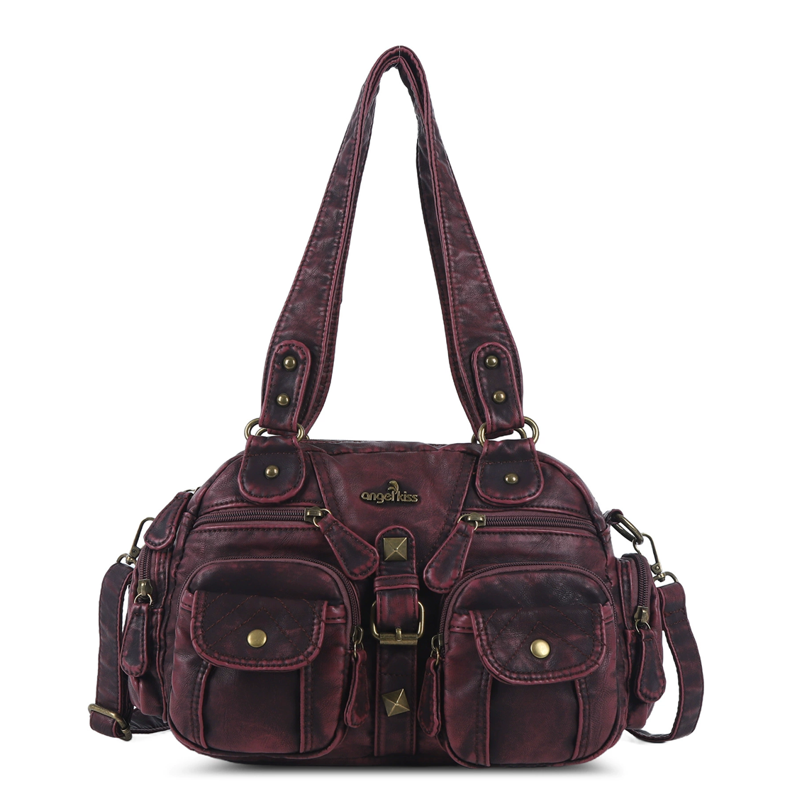 Bag Women Small Handbags Satchel Top-handle Handbag PU Shoulder Bag 8”x11” Dumpling Pack Multi-pockets Shoulder Bags