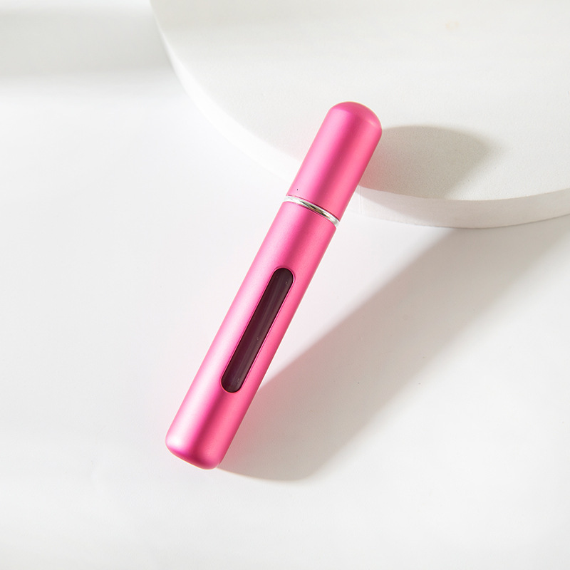 8ML Spray Aluminum Bottom Press Direct Fill Perfume Refill Bottle 16 Colors