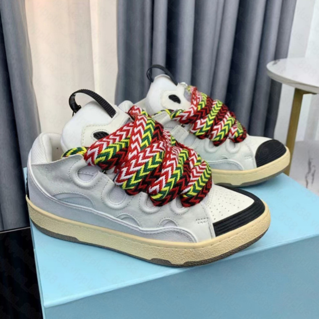 Designer Luxury top quality men women flat leather curb sneakers embossed calfskin stripe stretch cotton Low luxurys mens flat bottoms rubber loafers shoes 003