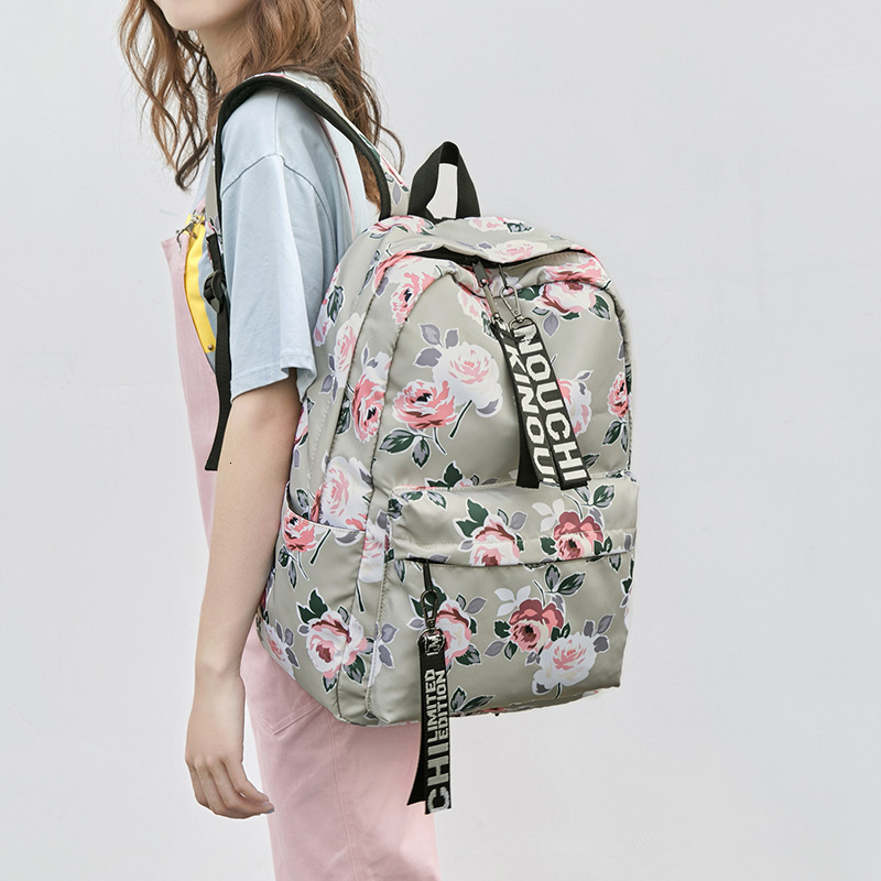 OKKID kids pink flower backpack floral school bags for teenage girls book bag cute backpacks for children girl school backpack LJ201225