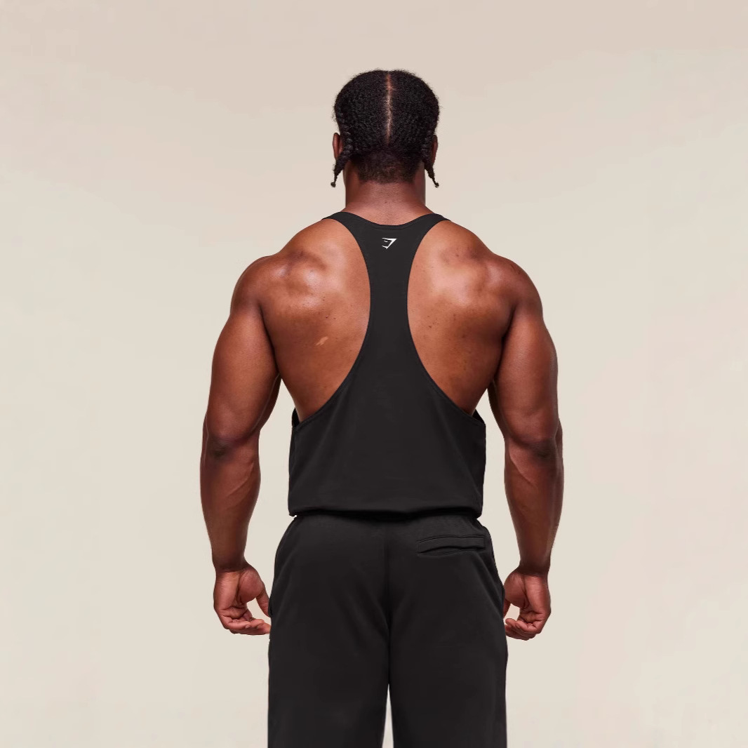 Men Sports Fitness Slim-fit Vest Casual Breathable Elastic Gym Casual Fitness Vest Shark Sports Wear