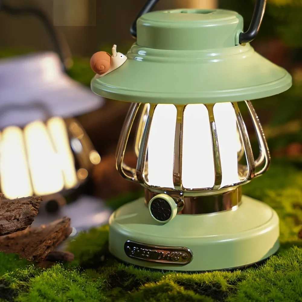 Retro Snail Design Camping Night Light Portable Rechargeable Outdoor Light for Tent Atmosphere Light Courtyard DecorationXJ250710