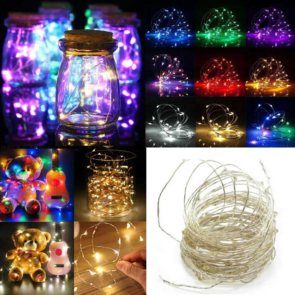 20 40LEDs Copper Wire Fairy Lights Battery Operated LED String Lights Party Wedding Indoor Christmas Decoration Garland Lights XJ250710