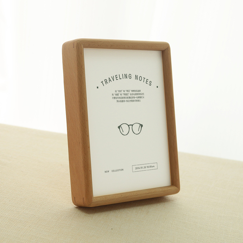 HeMu Nordic style solid wood beech ebony table creative ornaments ins photo frame H260306