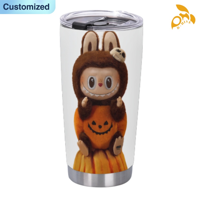 free shipping of customized 20oz thermos cup with labubu patterns Spotted pattern