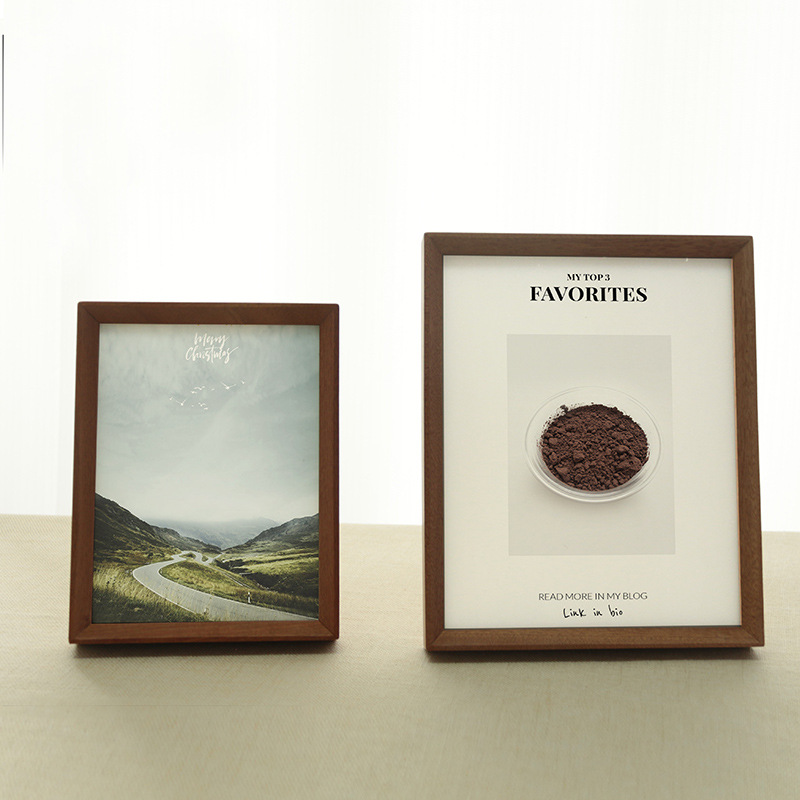HeMu Nordic style solid wood beech ebony table creative ornaments ins photo frame H260306