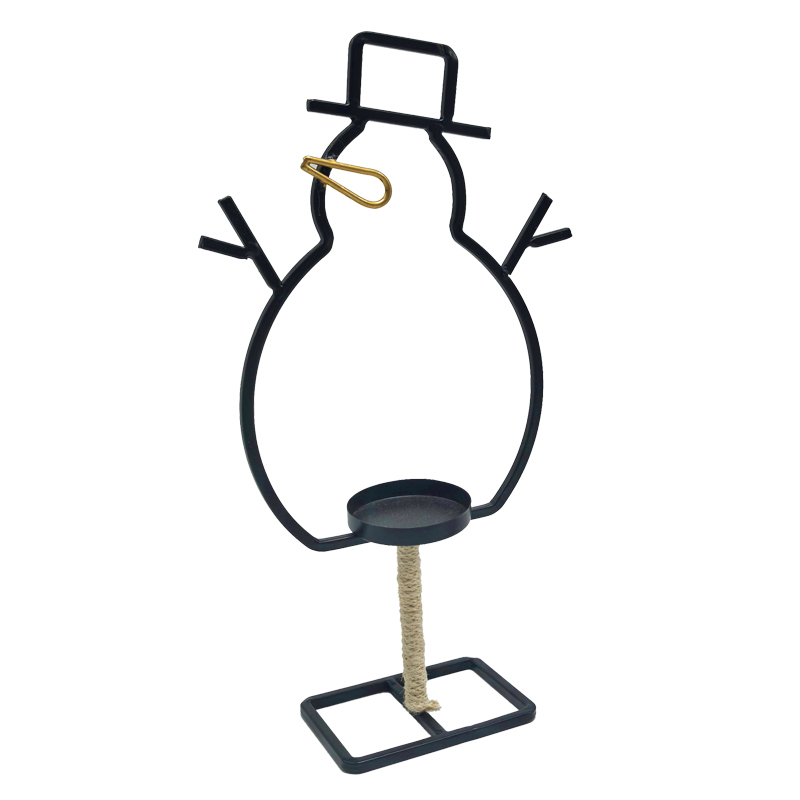 Elegant Scandinavian-Inspired Metalwork Snowman with Reindeer Design - Perfect Outdoor/Indoor Yuletide Display