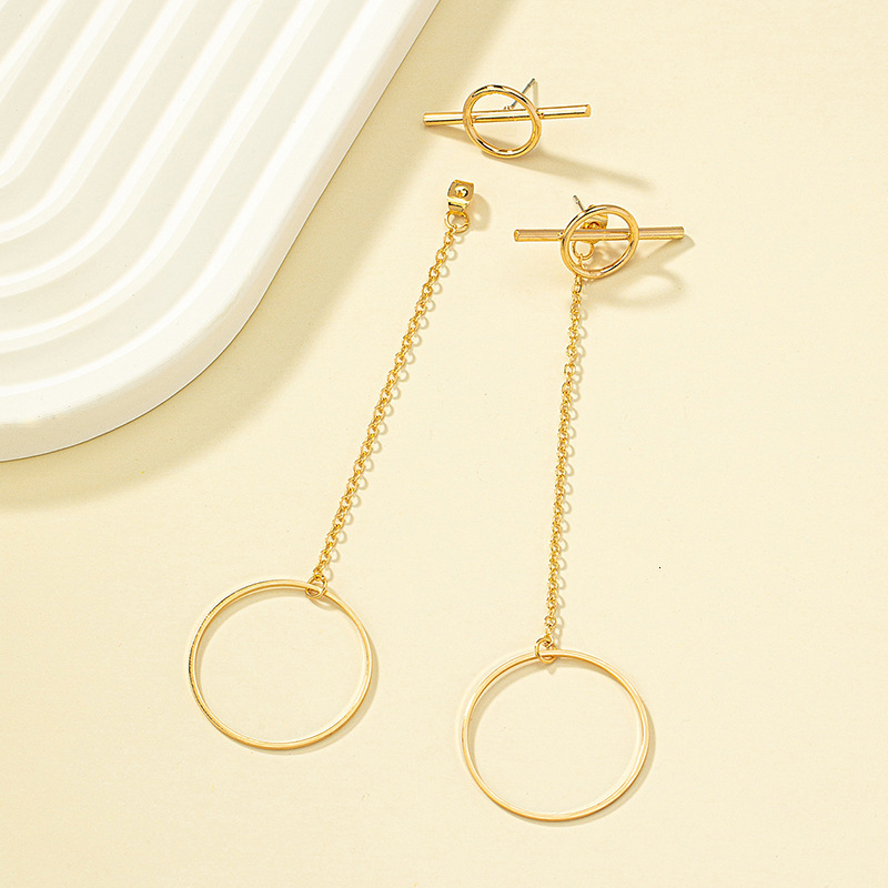 Statement Personality Exaggerated Metal Large Circle Pendant Earrings for Women Trendy Fashionable Elegant Temperament Ear Jewelry 250710