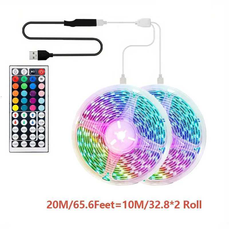 3.28FT-98FT LED Strip Lights RGB 5050 Infrared 44 Key Controller Sync Color Changing Luminous LED String for Garden Home Decor XJ250710