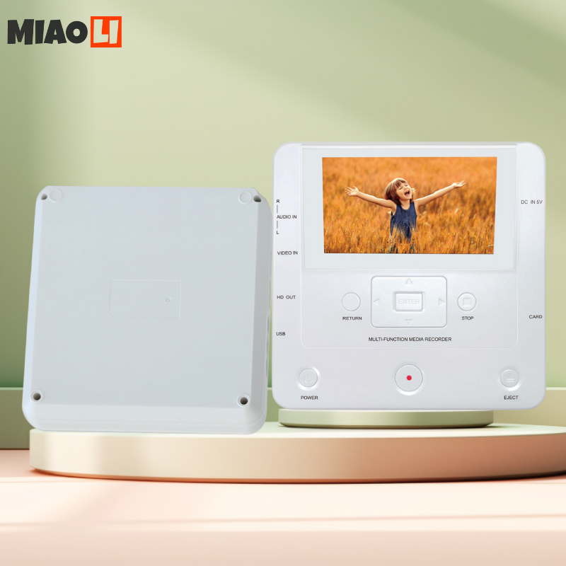 All-in-One Media Center Device Featuring Built-In Audio Visual Ports plus High-Speed Data Transfer via USB