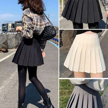 Safety Pants Zipper + Button Pleated JK Uniform Versatile Half Spring Summer Short Skirt Trendy B5