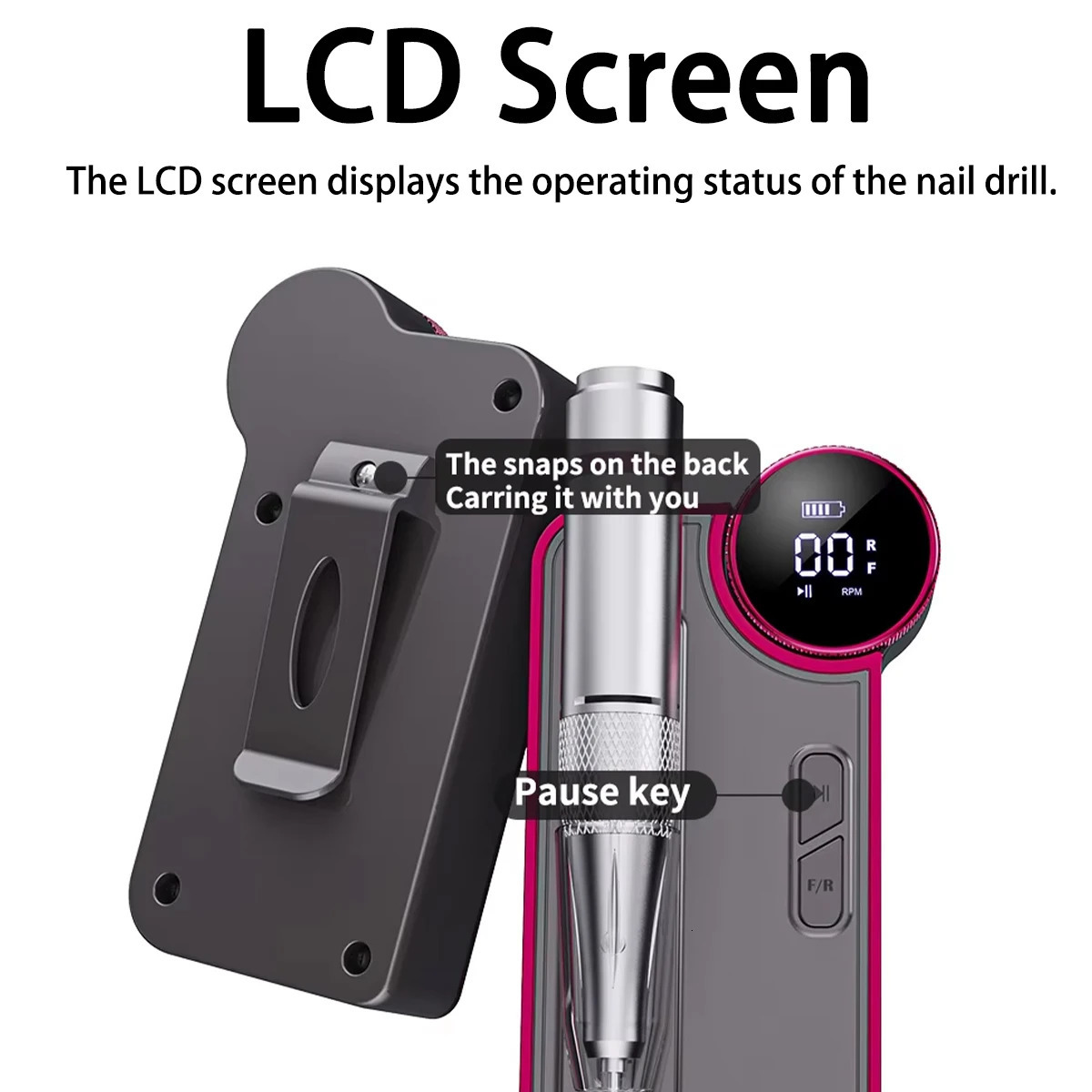 35000rpm Portable Electric Nail Grinding Machine Mute Rechargeable E-File for Manicure 250711