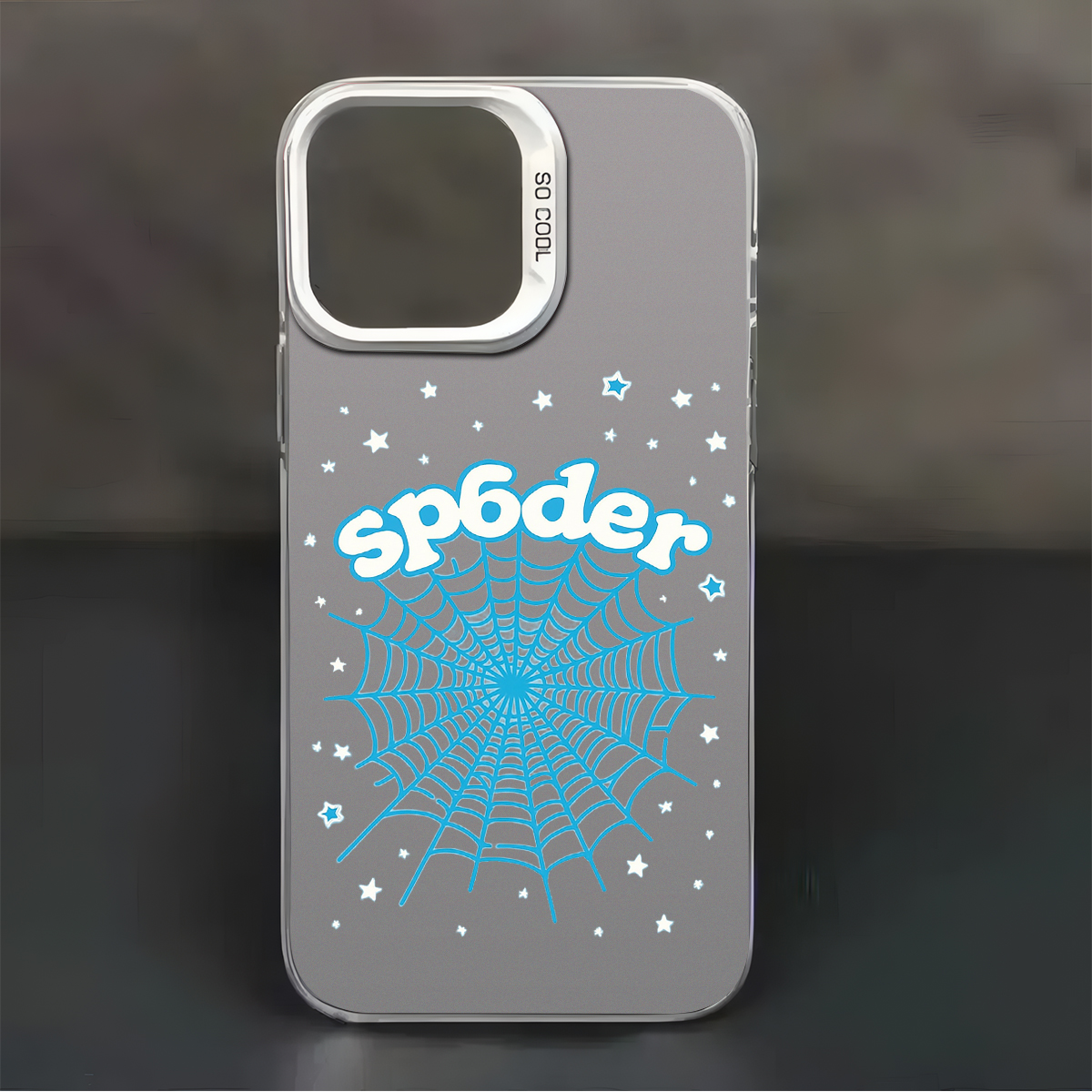 Blue Spider Web Stars pattern phone case for iPhone 16/ 16 Pro/ 16 Plus/ 16 Pro Max 15/ 14/ 13/ 12/ 11/ x/ xs/ xr/ xs max, Members Day