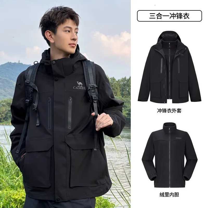 GOLDEN CAMEL Hiking Jackets Men Women Winter Windbreakers Fleece Thick Hard Shell Hooded Jacket Waterproof Mountaineering Suits W250711