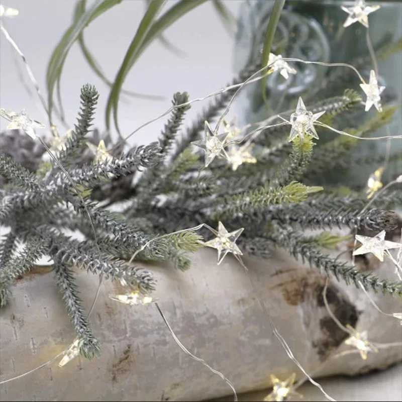 6M Star Fairy Lights Mini LED String Garland Decoration for Bedroom Garden Curtain Battery 3XAA Outdoor Wedding Party Lighting XJ250710