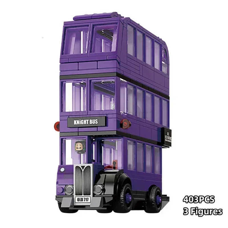 403pcs Magical World of Wizards The Knight Bus Triple-decker Building Blocks Set Compatible Kids M250711
