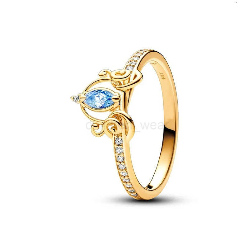 Disney Disney Princess Tiana Tiara Ring New Sparkling Arrow Ring Shining Halo Heart Ring Suitable for DIY Festival Gifts for Women W20250731