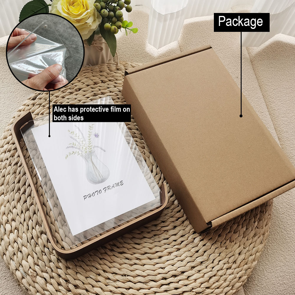 Wooden Picture Swing Table DIY Transparent Herbarium Display Frame Acrylic Double Sided Personalized Photo Box Home Decor H260306