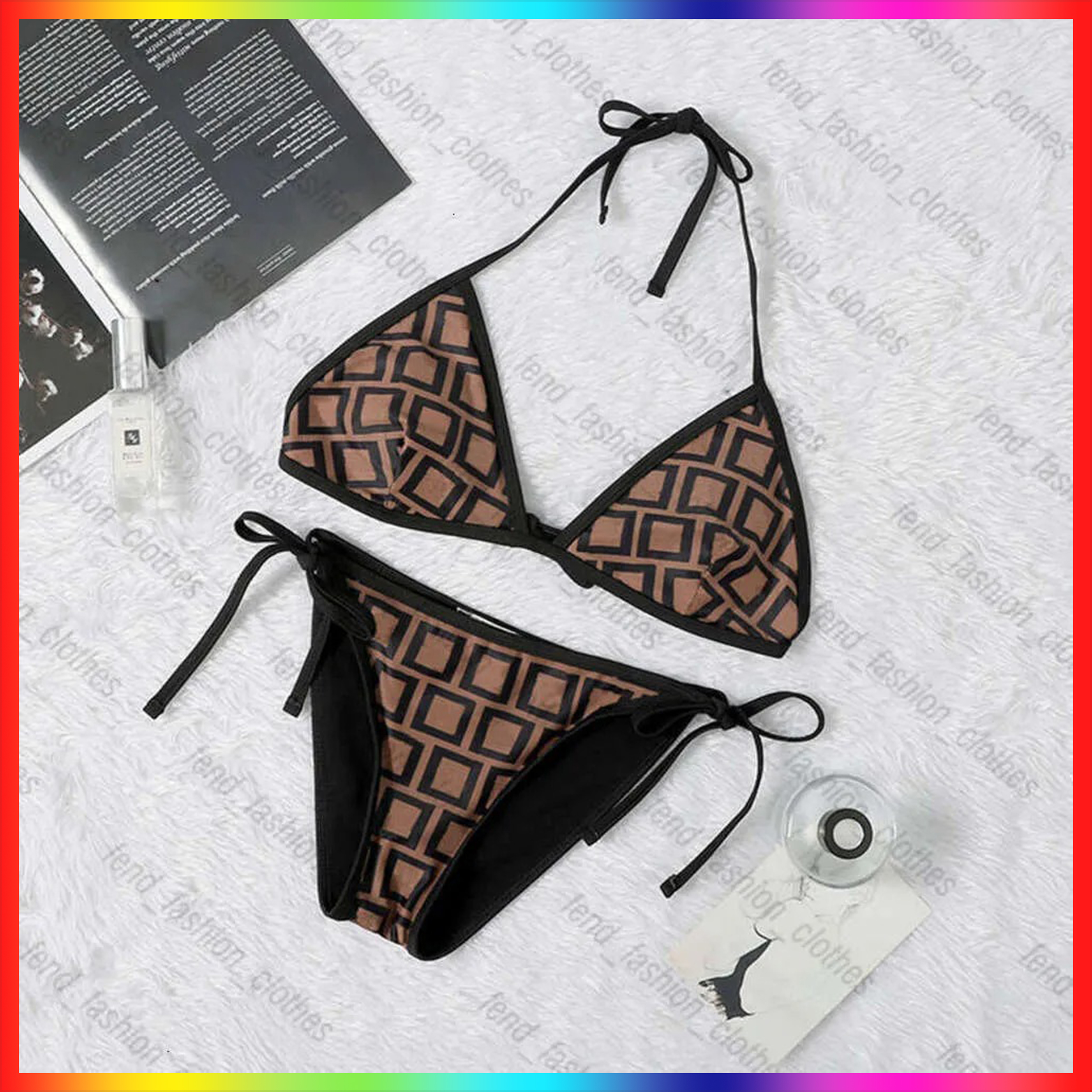 5A Designer Bikinis Woman Two-Piece Bikini With Letter Swimsuits Crystal Summer Swimwear Beach Luxury Bathing Suits Three-point Swimsuit