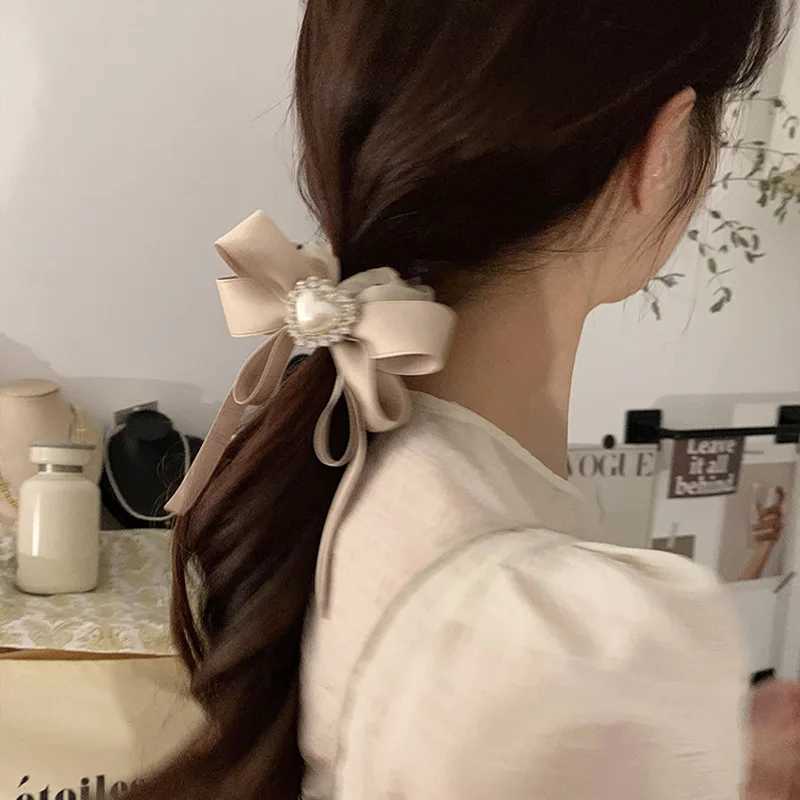 Super Fairy Love Diamond Large Intestine Hair Ring Female Temperament High-end Head Rope Net Red 2022 New Hair Accessories Y250711