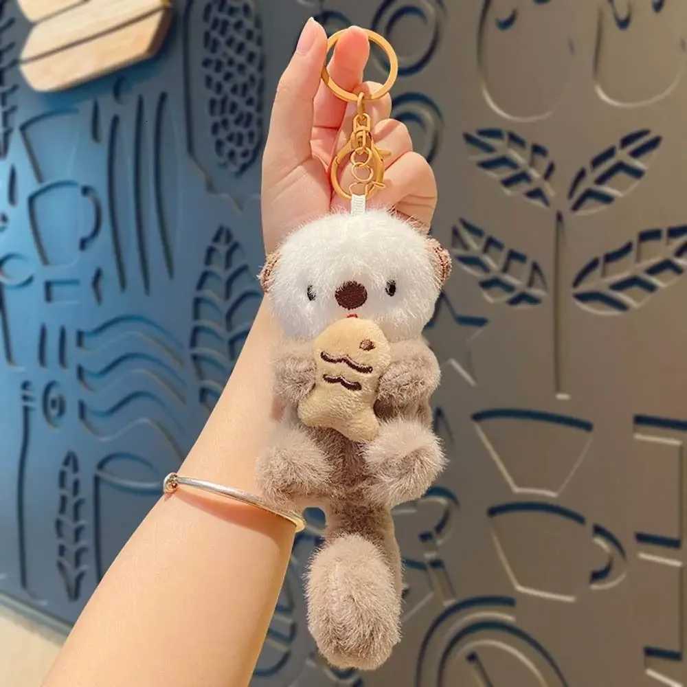 Animals Doll Cartoon Otter Keychain Decorations Soft Stuffed Plush Otter Bag Pendant Bag Hanging Keys Accessories Otter Keyring y250710